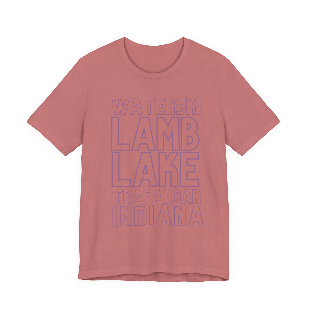 Lamb Lake Columbus Indiana Waterski Tee — Vintage Beach Town T‑Shirt