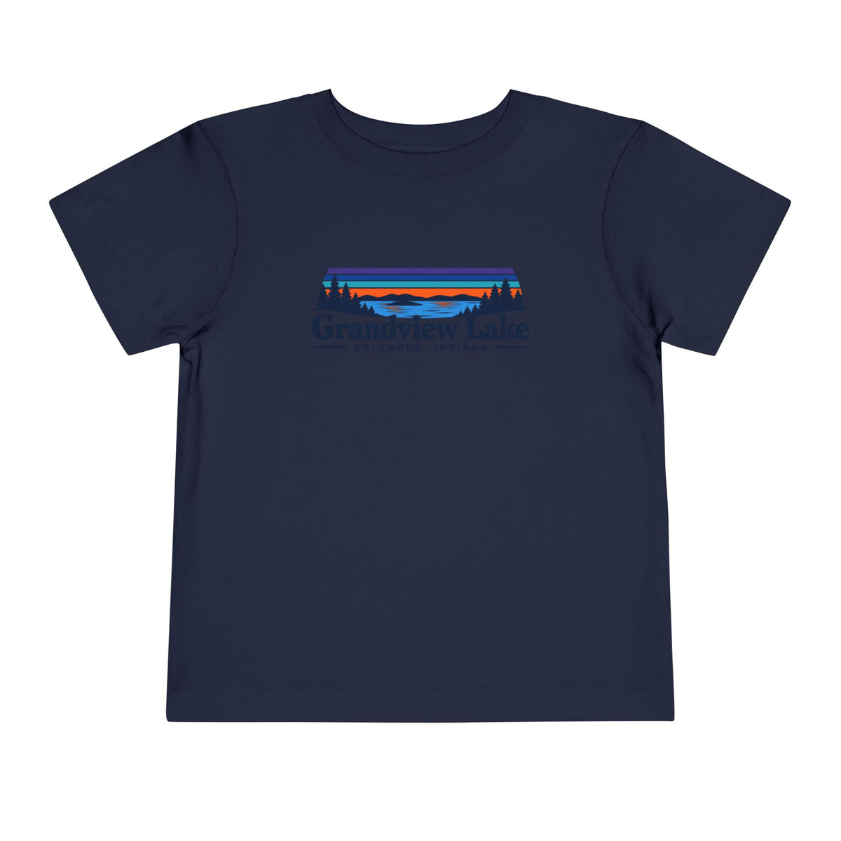 Toddler Tee - "Grandview Lake" Retro Sunset Graphic