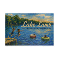 Lake Lamb Scene Puzzle — Trafalgar Indiana Vintage Summer Jigsaw (1014 pcs)