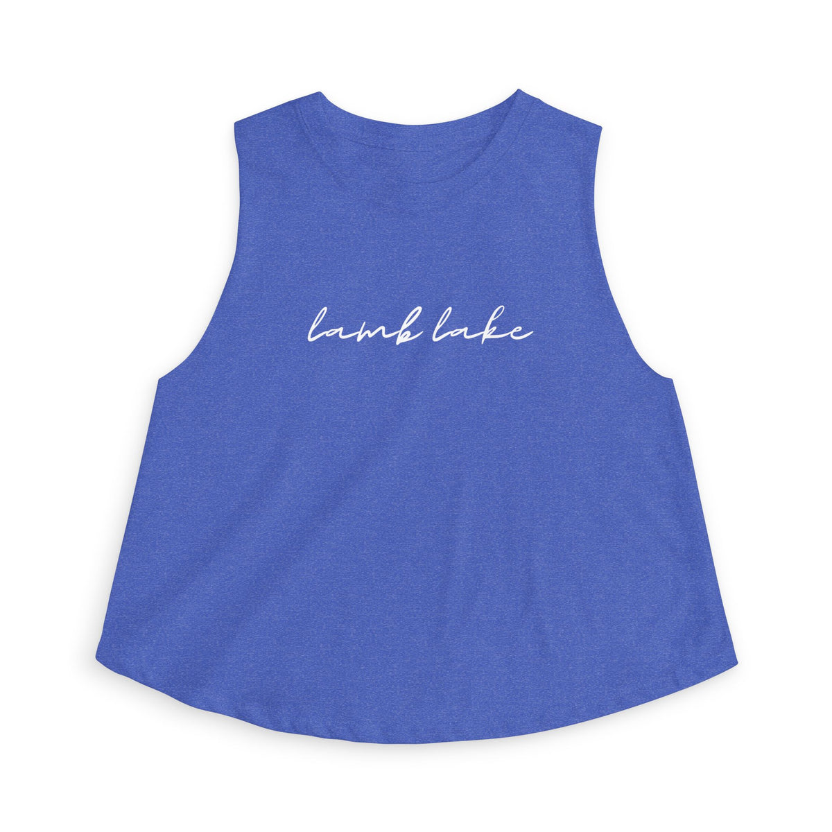 Lake Script Crop Top — 'lamb lake' Women's Casual Summer Tank