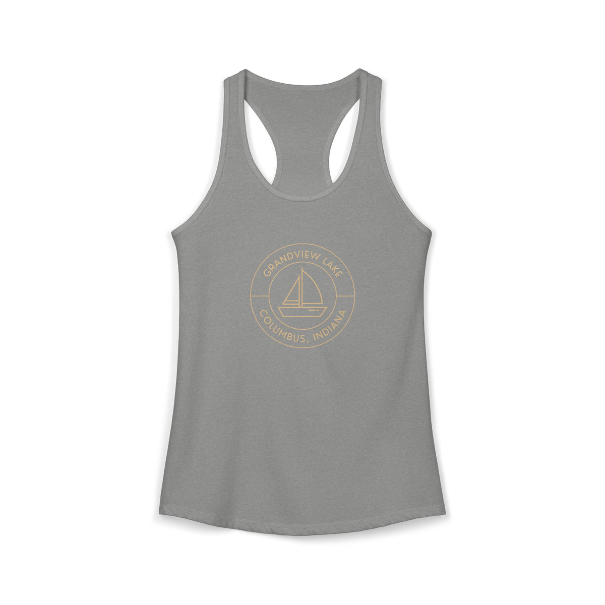 Women's Racerback Tank- Sailboat Grandview Lake