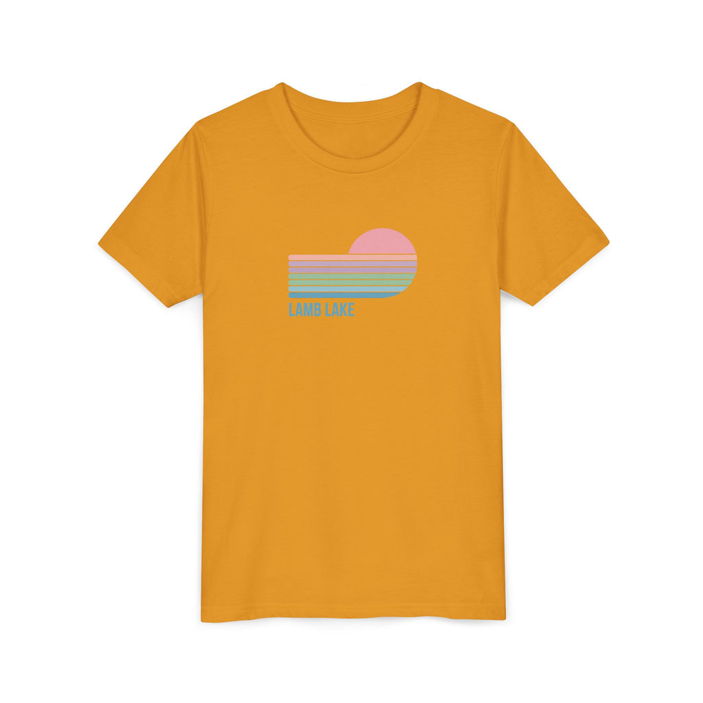 Youth Tee - Retro Pastel 'Lamb Lake' Sunset Graphic
