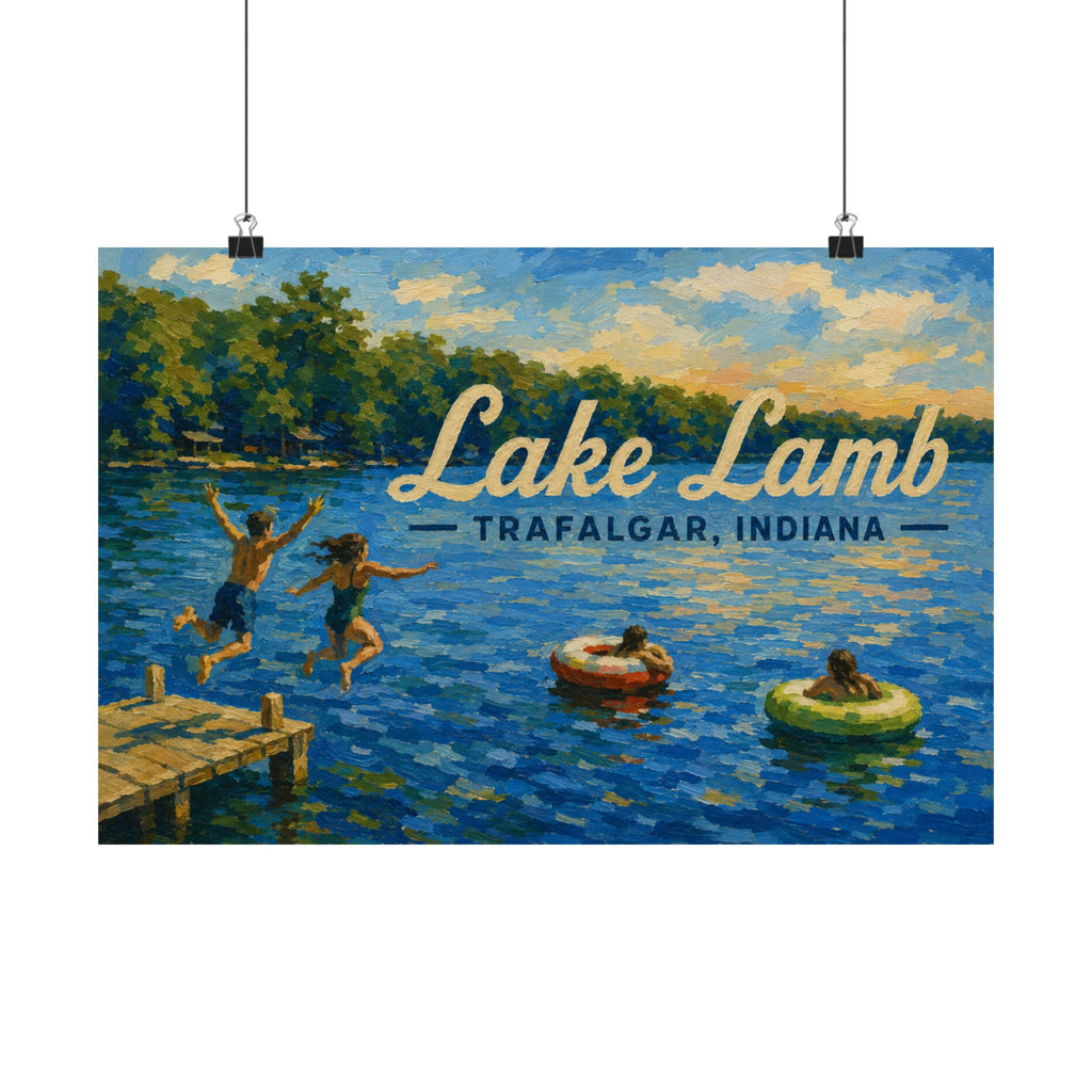Lake Lamb Vintage Lake Poster