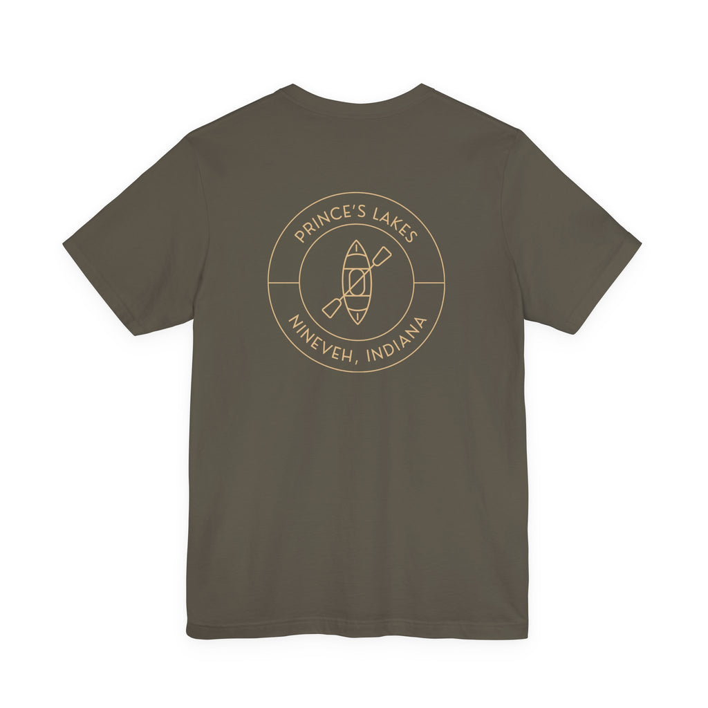 Kayak Pocket & Back Print Prince's Lakes Minimalist Tee —  Short Sleeve Shirt