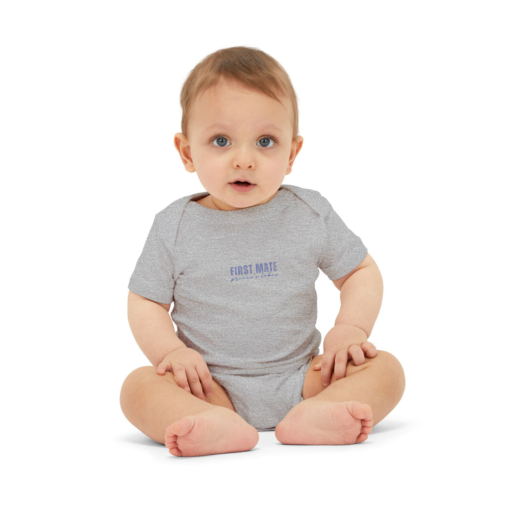 Infant Onesie "First Mate" Baby Bodysuit – Cute Nautical Newborn Gift