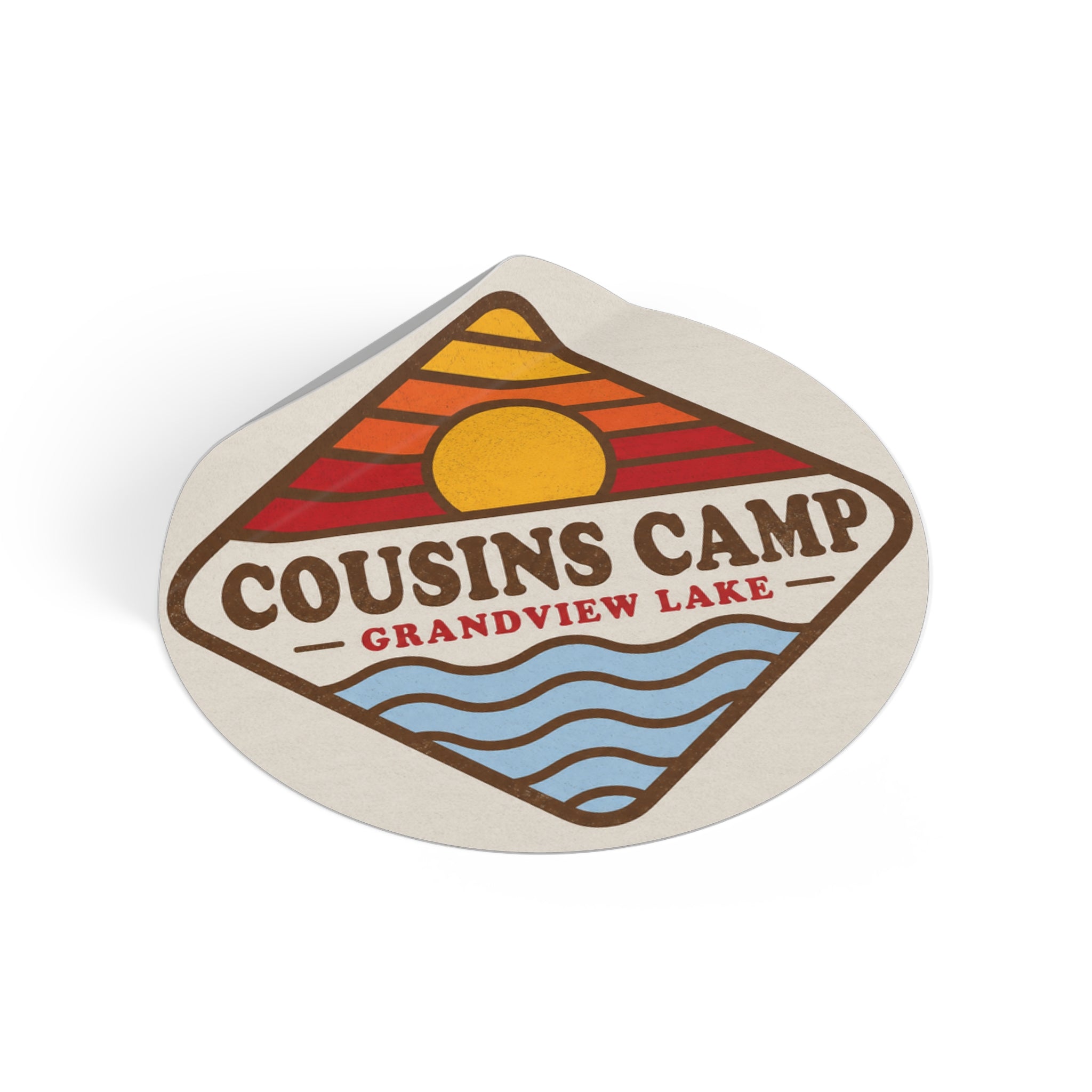 Cousins Camp Grandview Lake Round Vinyl Sticker