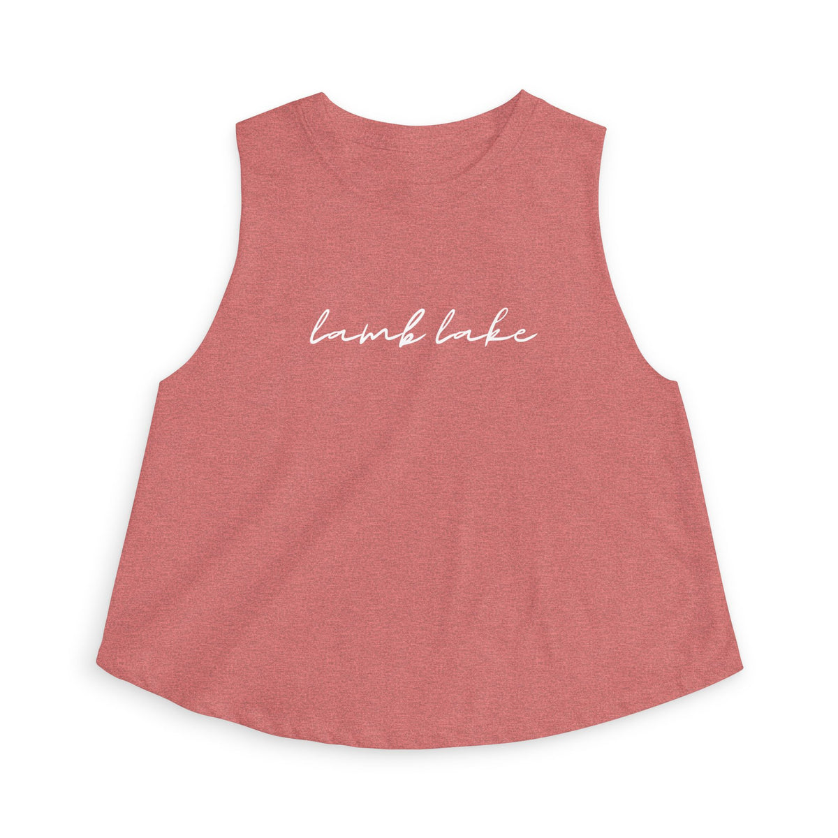 Lake Script Crop Top — 'lamb lake' Women's Casual Summer Tank