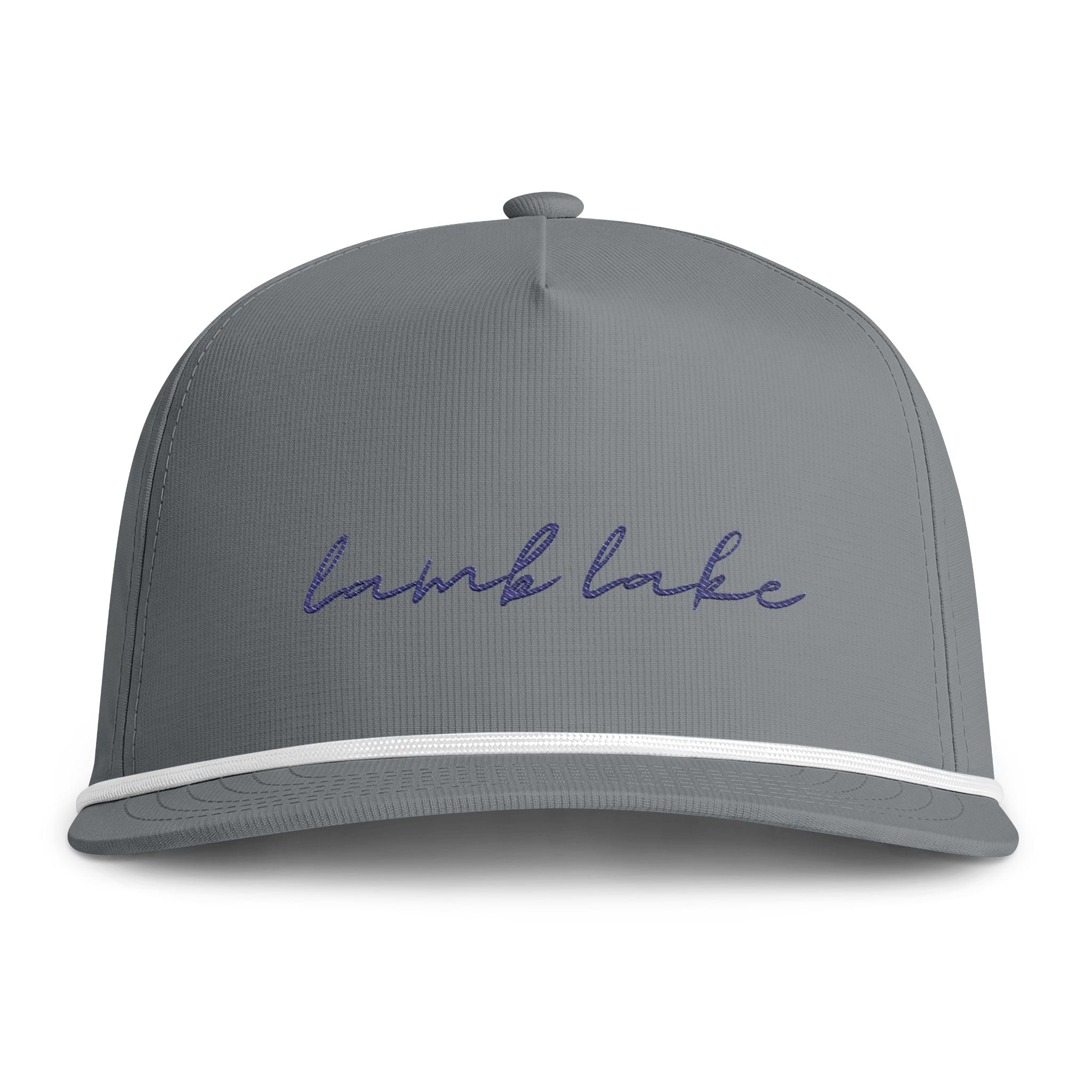 Sunwashed Rope Cap – 'Lamb Lake' Vintage Script Baseball Hat