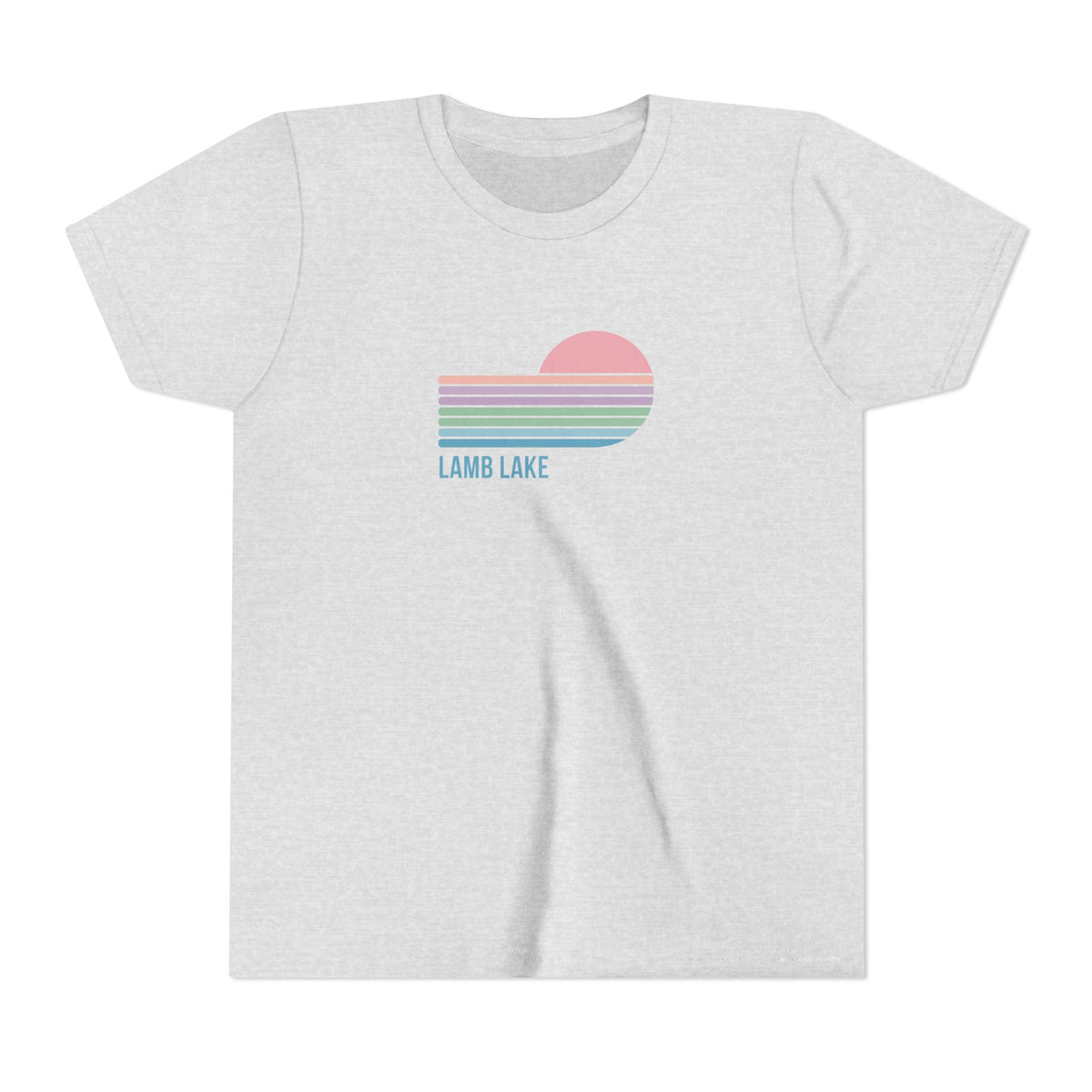 Youth Tee - Retro Pastel 'Lamb Lake' Sunset Graphic