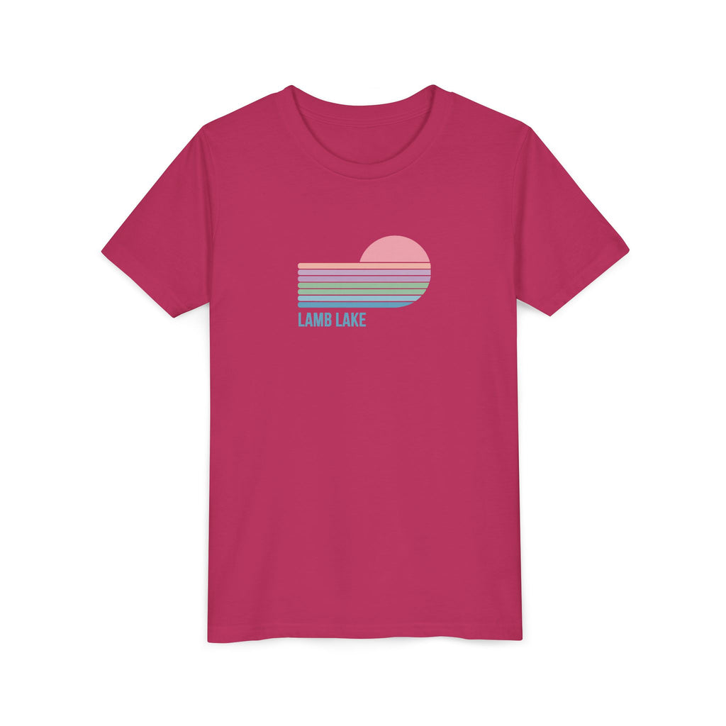 Youth Tee - Retro Pastel 'Lamb Lake' Sunset Graphic