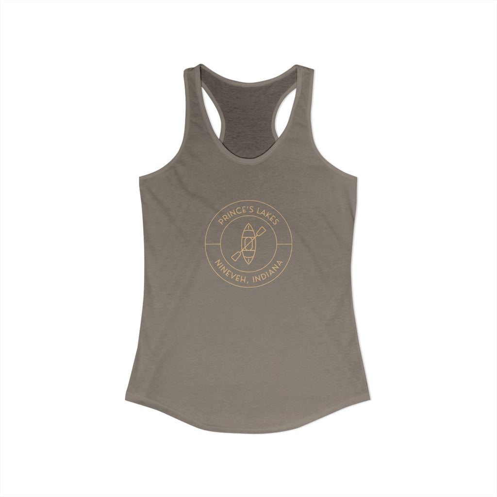 Women's Racerback Tank- "Kayak Prince's Lakes"