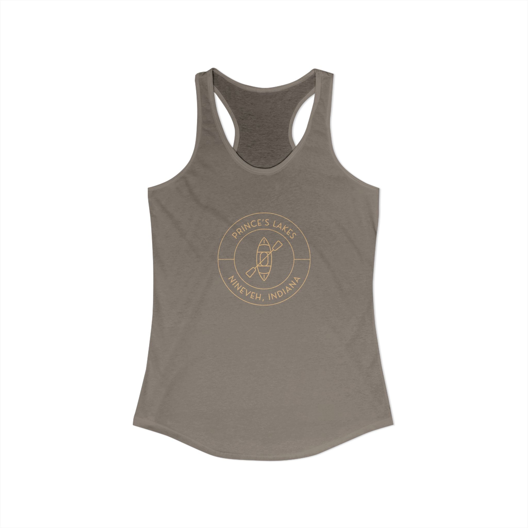 Women's Racerback Tank- "Kayak Prince's Lakes"