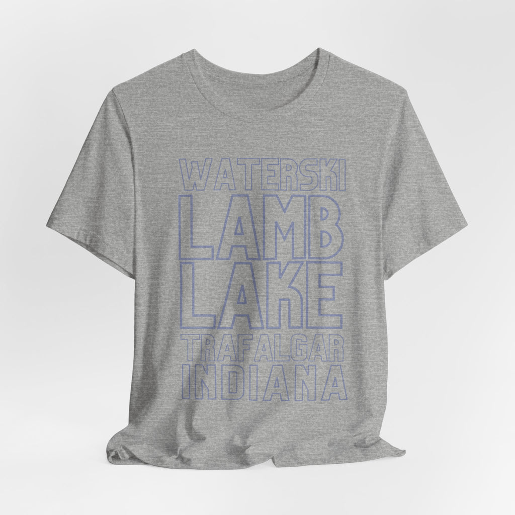 Lamb Lake Columbus Indiana Waterski Tee — Vintage Beach Town T‑Shirt