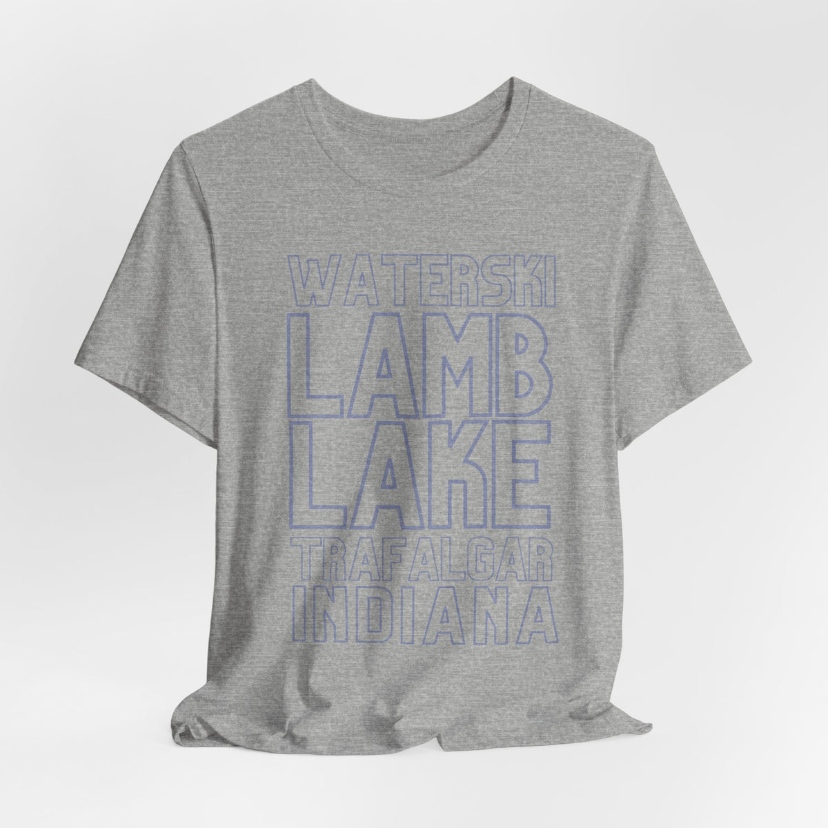 Lamb Lake Columbus Indiana Waterski Tee — Vintage Beach Town T‑Shirt