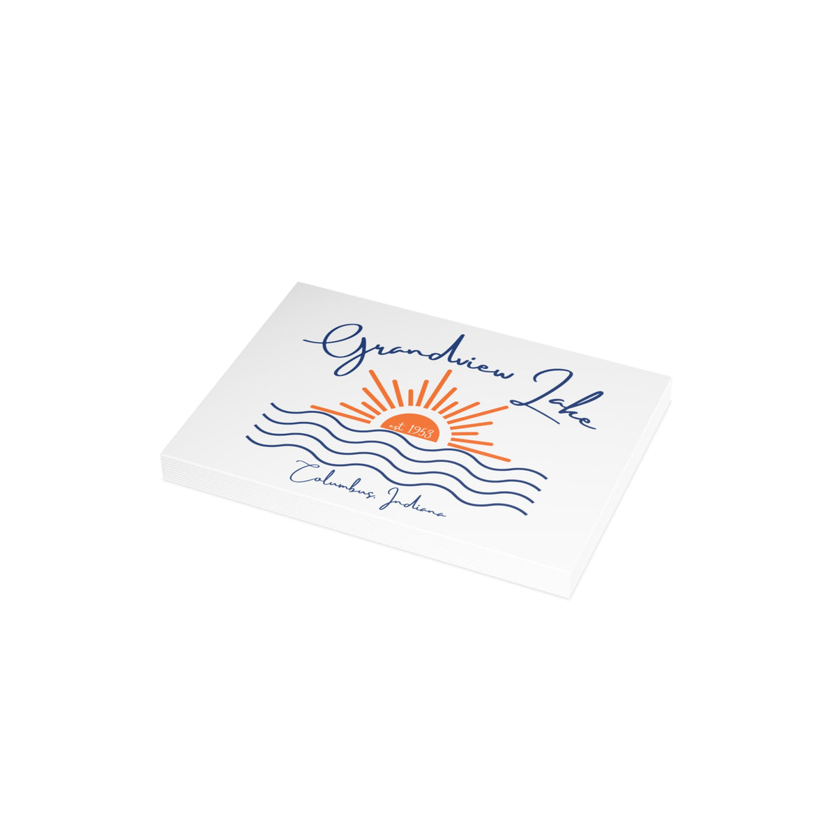 Postcard Bundles (envelopes not included) - Grandview Lake Script Sunset over Water