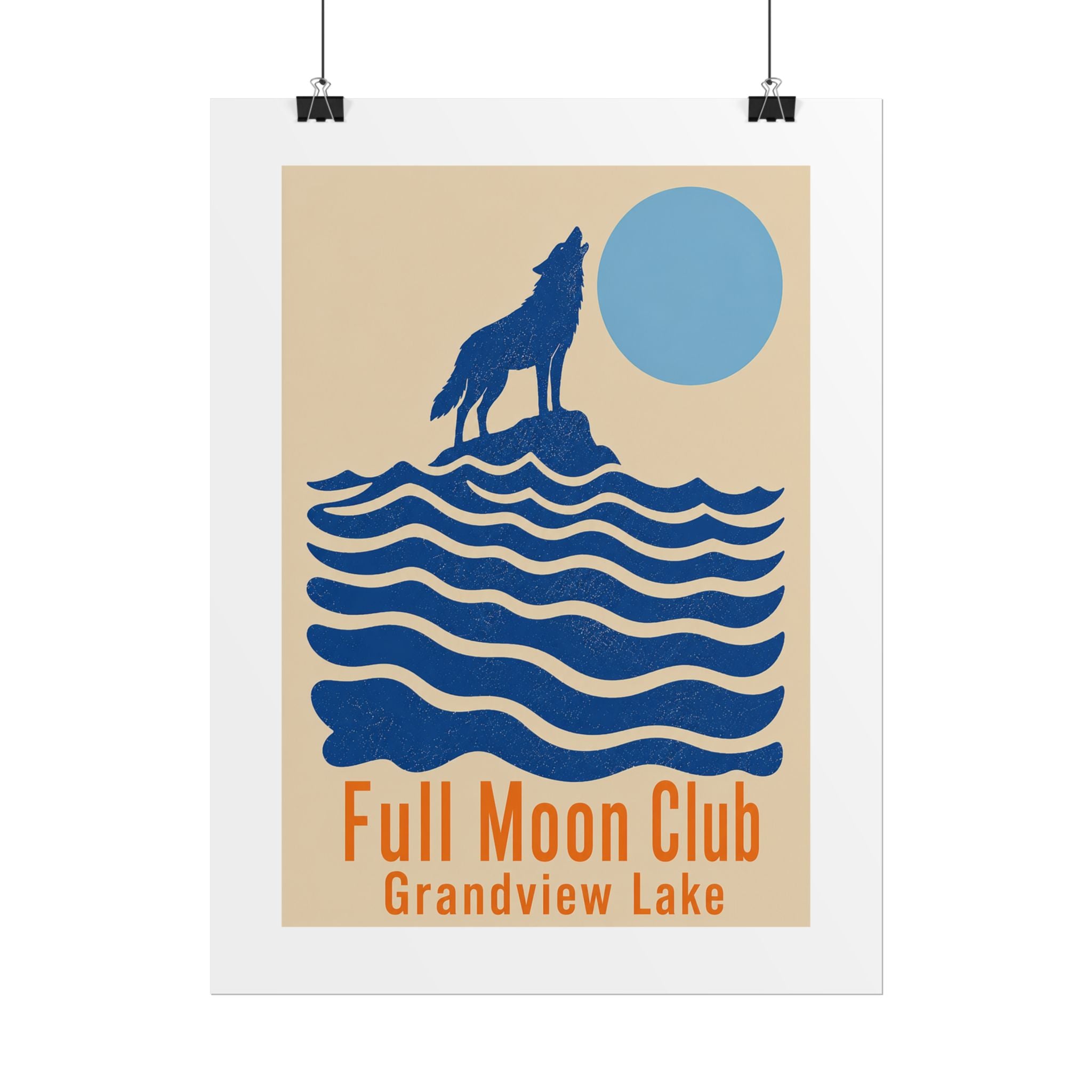 Full Moon Club Grandview Lake Poster