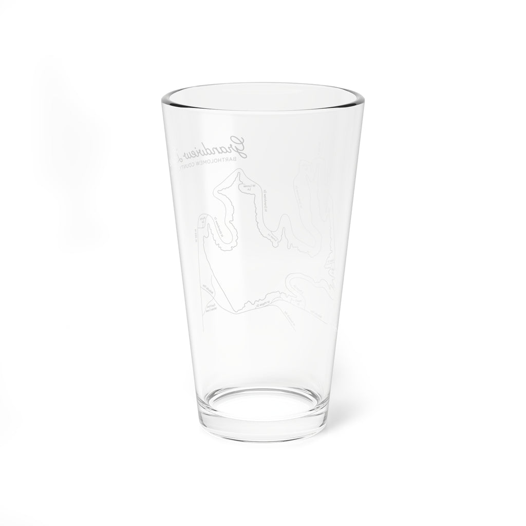 16oz Grandview Lake Map Cocktail Glass