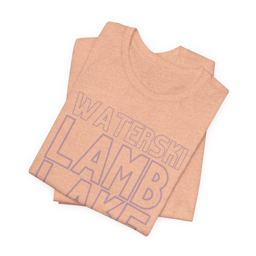 Lamb Lake Columbus Indiana Waterski Tee — Vintage Beach Town T‑Shirt
