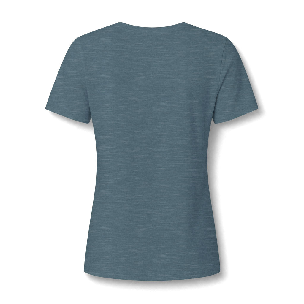 Grandview Lake Women's V-Neck Tee — Sunset Lake Graphic