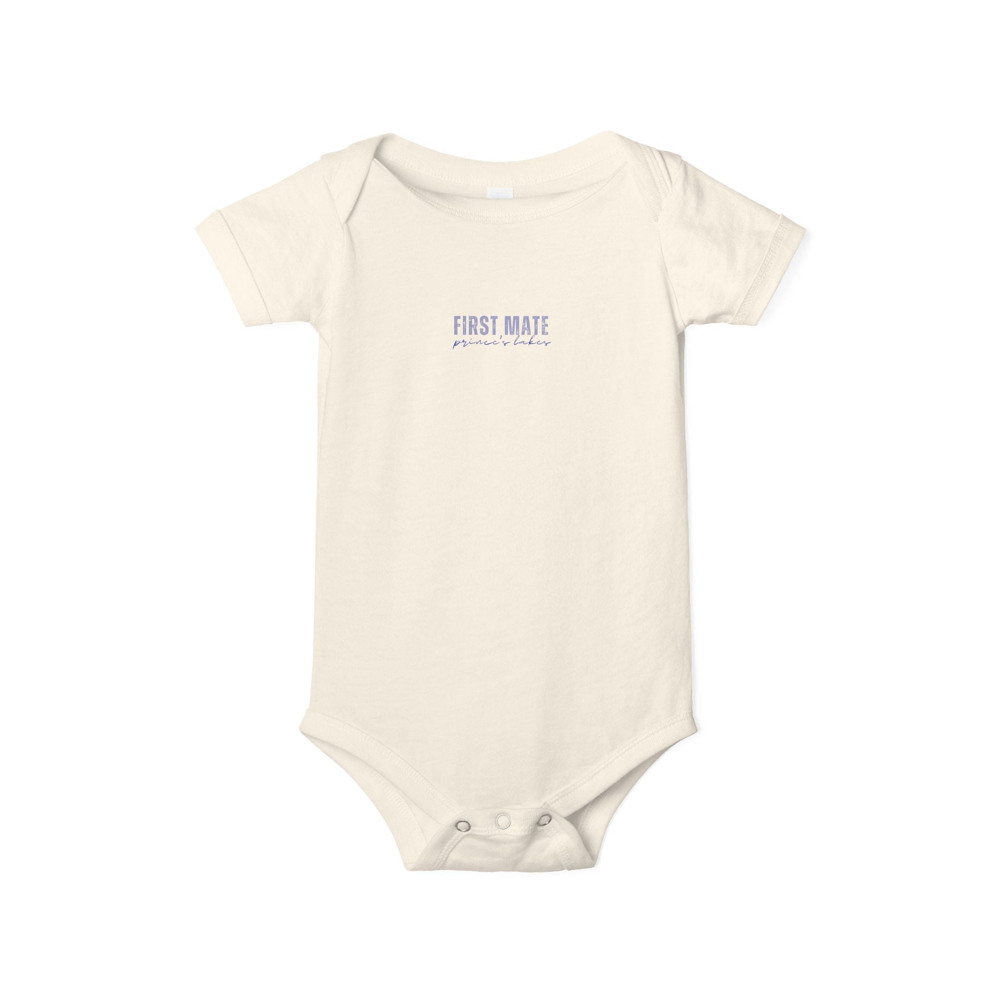 Infant Onesie "First Mate" Baby Bodysuit – Cute Nautical Newborn Gift