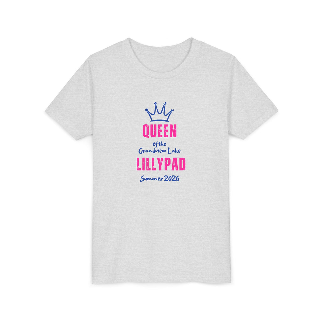 Youth Tee — "Queen of the Lillypad" Grandview Lake Crown Graphic Kids Shirt