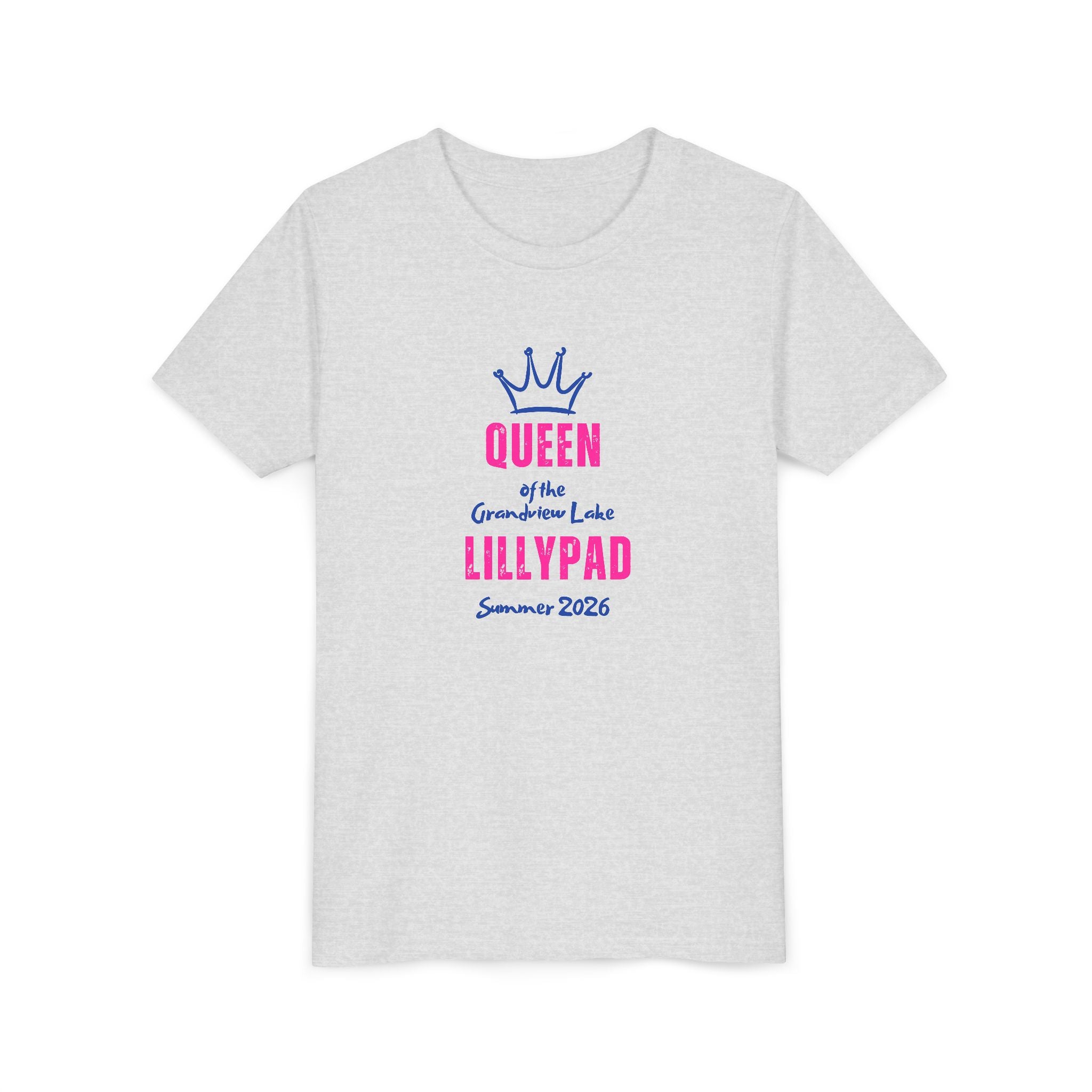 Youth Tee — "Queen of the Lillypad" Grandview Lake Crown Graphic Kids Shirt