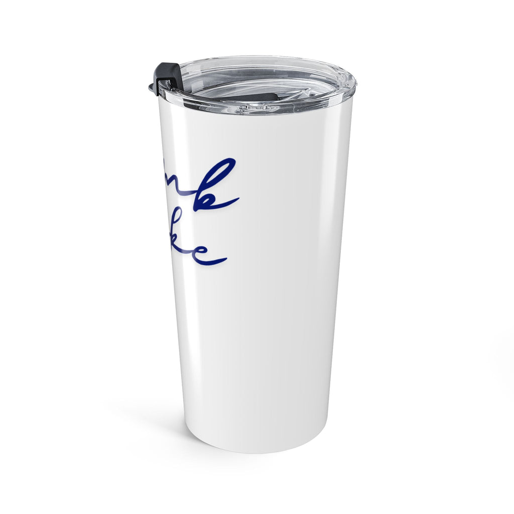 20oz Tumbler — "Lamb Lake" Blue Script Insulated Travel Cup