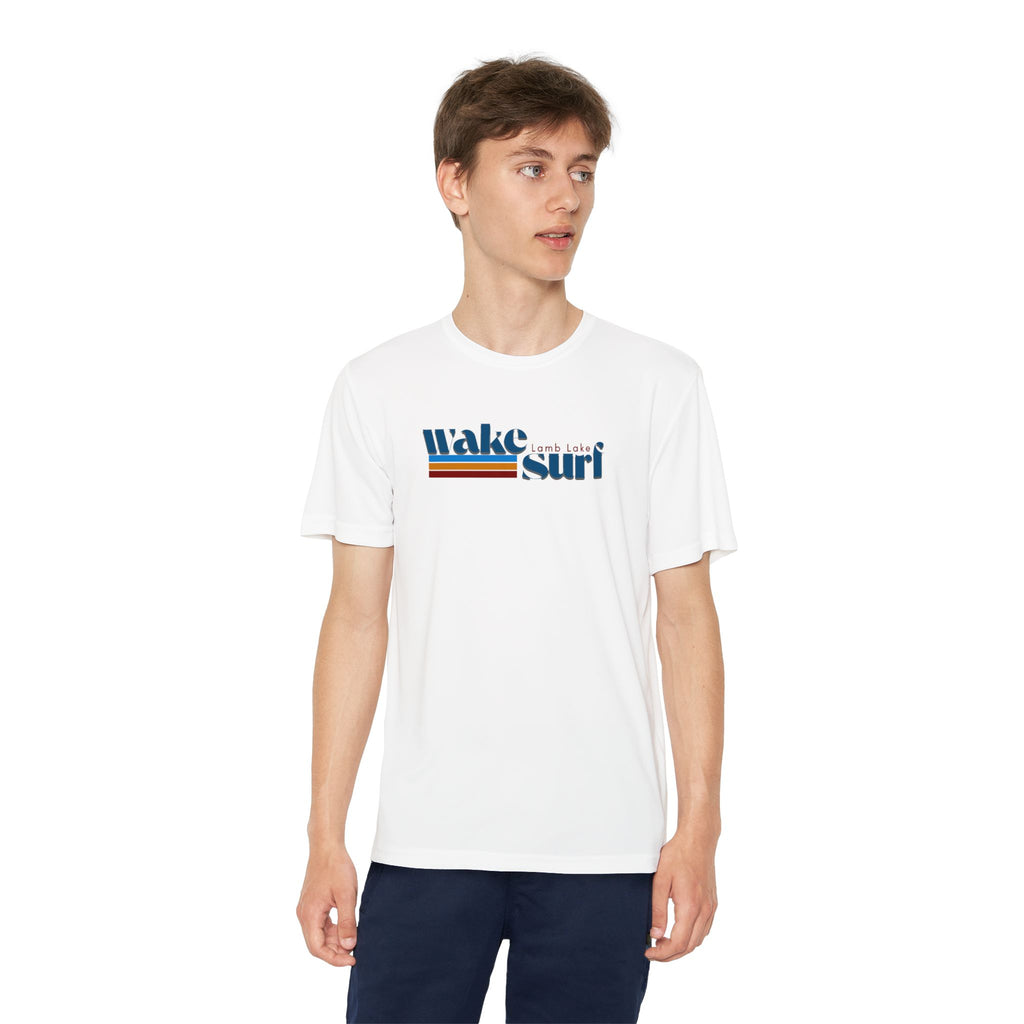 Youth Wake Surf Lamb Lake Tee – Retro Striped Wake Surfing Shirt
