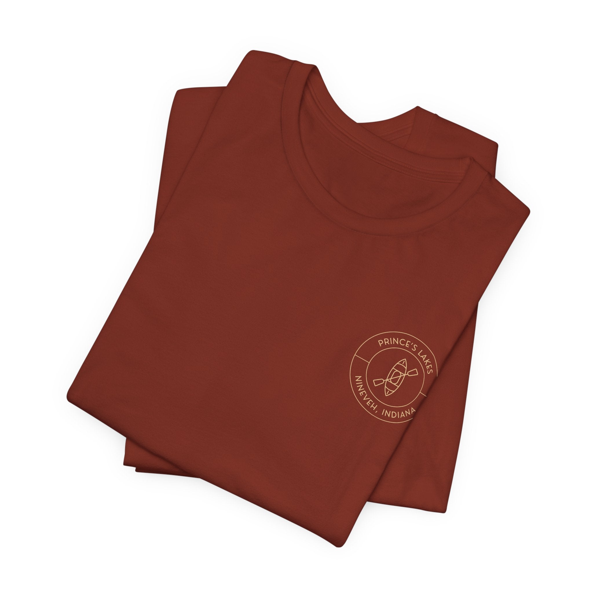 Kayak Pocket & Back Print Prince's Lakes Minimalist Tee —  Short Sleeve Shirt