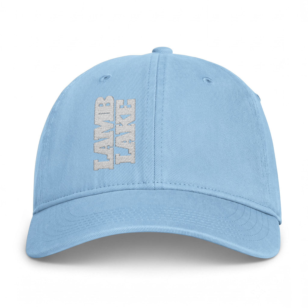 Lamb Lake Coastal Washed Cap — Vintage Beach Sideways Embroidered Hat