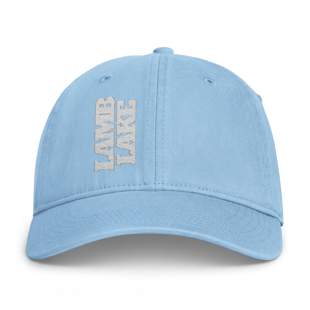Lamb Lake Coastal Washed Cap — Vintage Beach Sideways Embroidered Hat