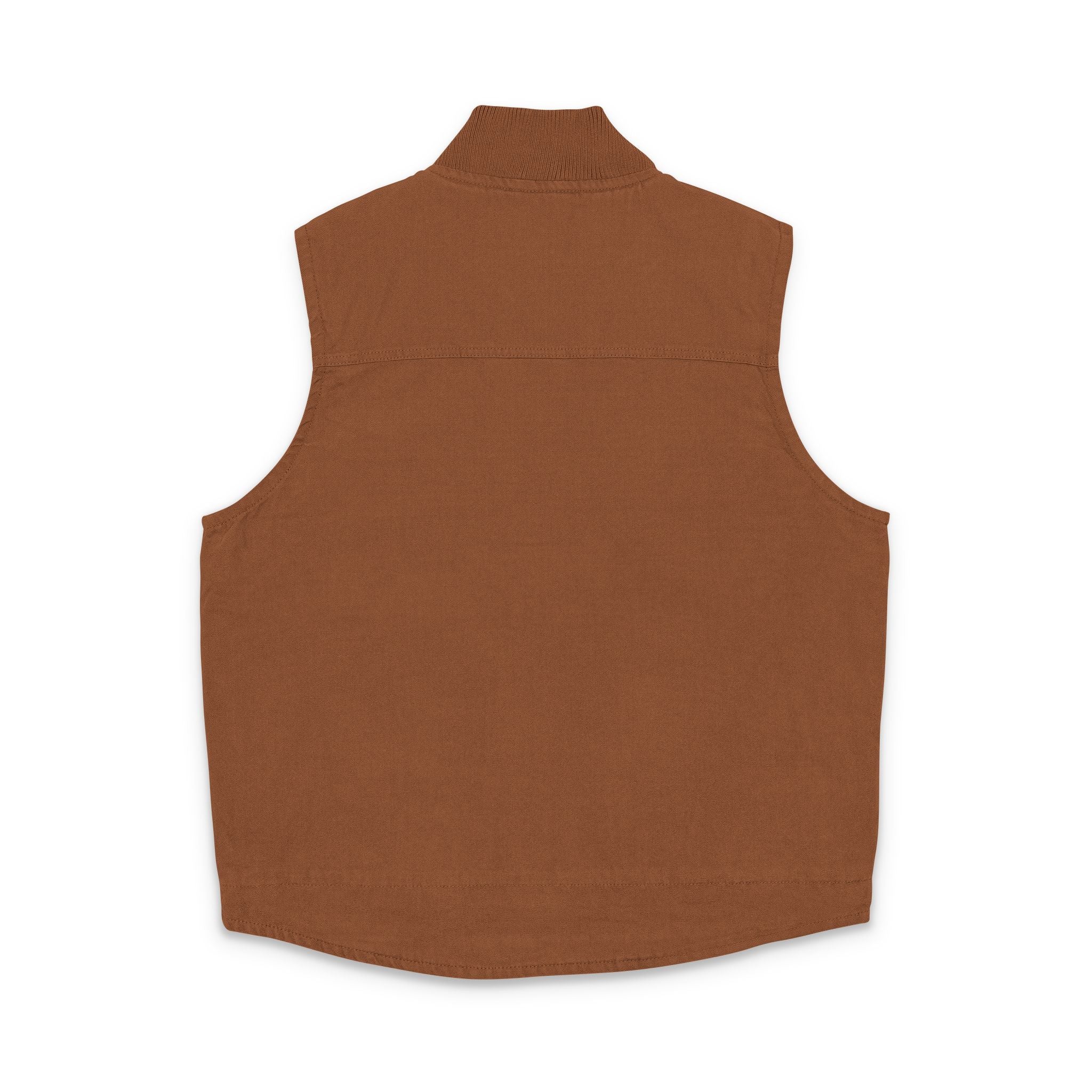 Embroidered Washed Duck Cloth Work Vest — Rugged Utility Jacket