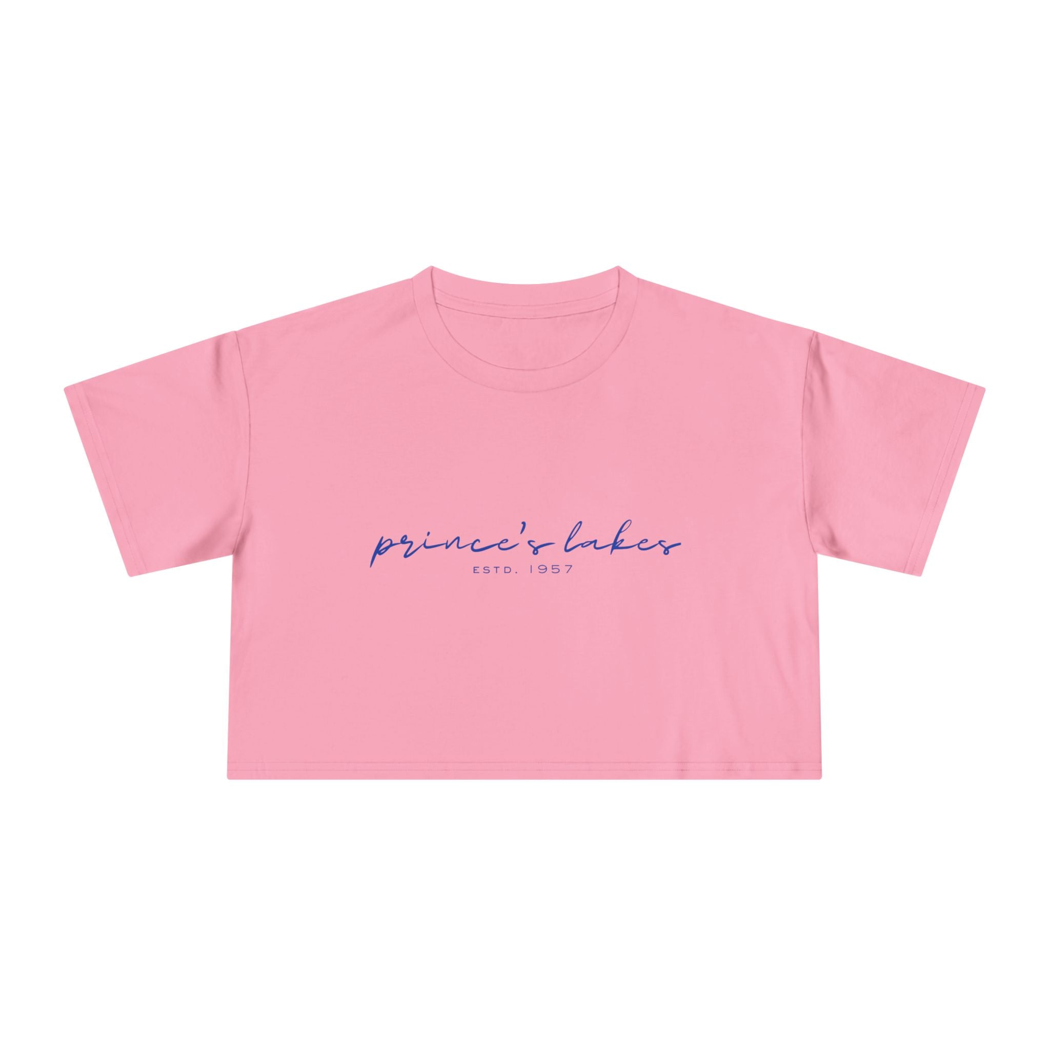Script Logo Crop Tee — "princii baker est. 1997" Women's Casual Top