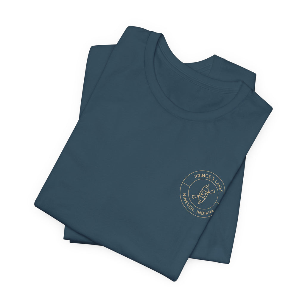 Kayak Pocket & Back Print Prince's Lakes Minimalist Tee —  Short Sleeve Shirt