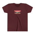 Youth Tee — Lamb Lake Retro Sunset Graphic