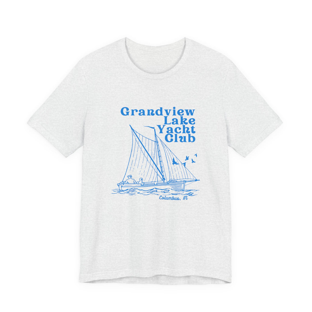 Sailboat Tee – "Grandview Lake Yacht Club" Vintage Boating T-Shirt