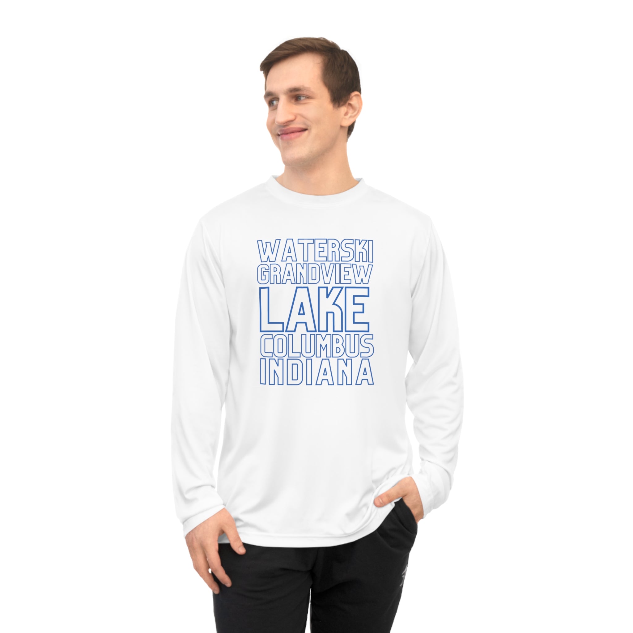 Lake Waterskiing Long Sleeve Shirt – Grandview Lake, Columbus Indiana