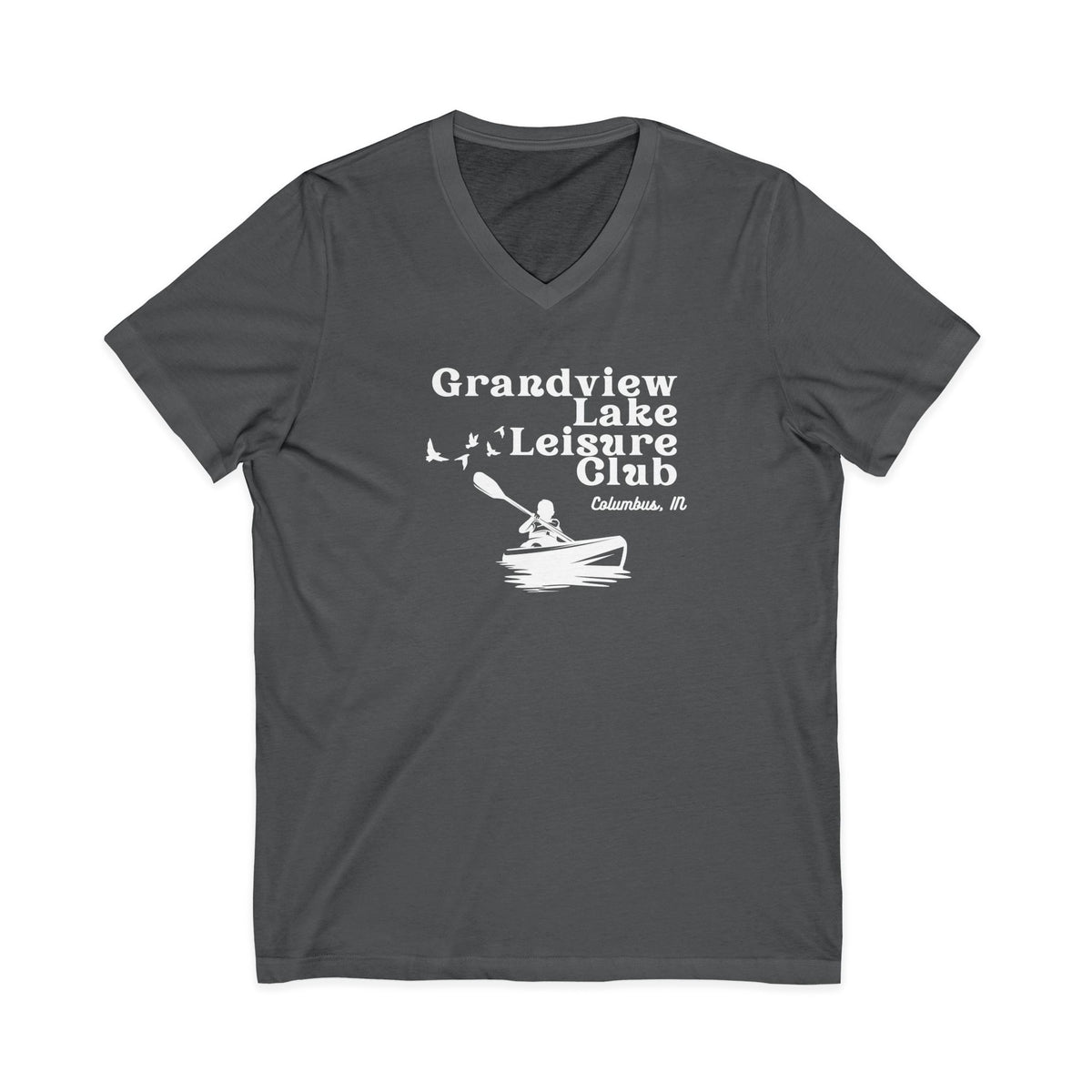 Grandview Lake Kayak Leisure Club V-Neck Tee