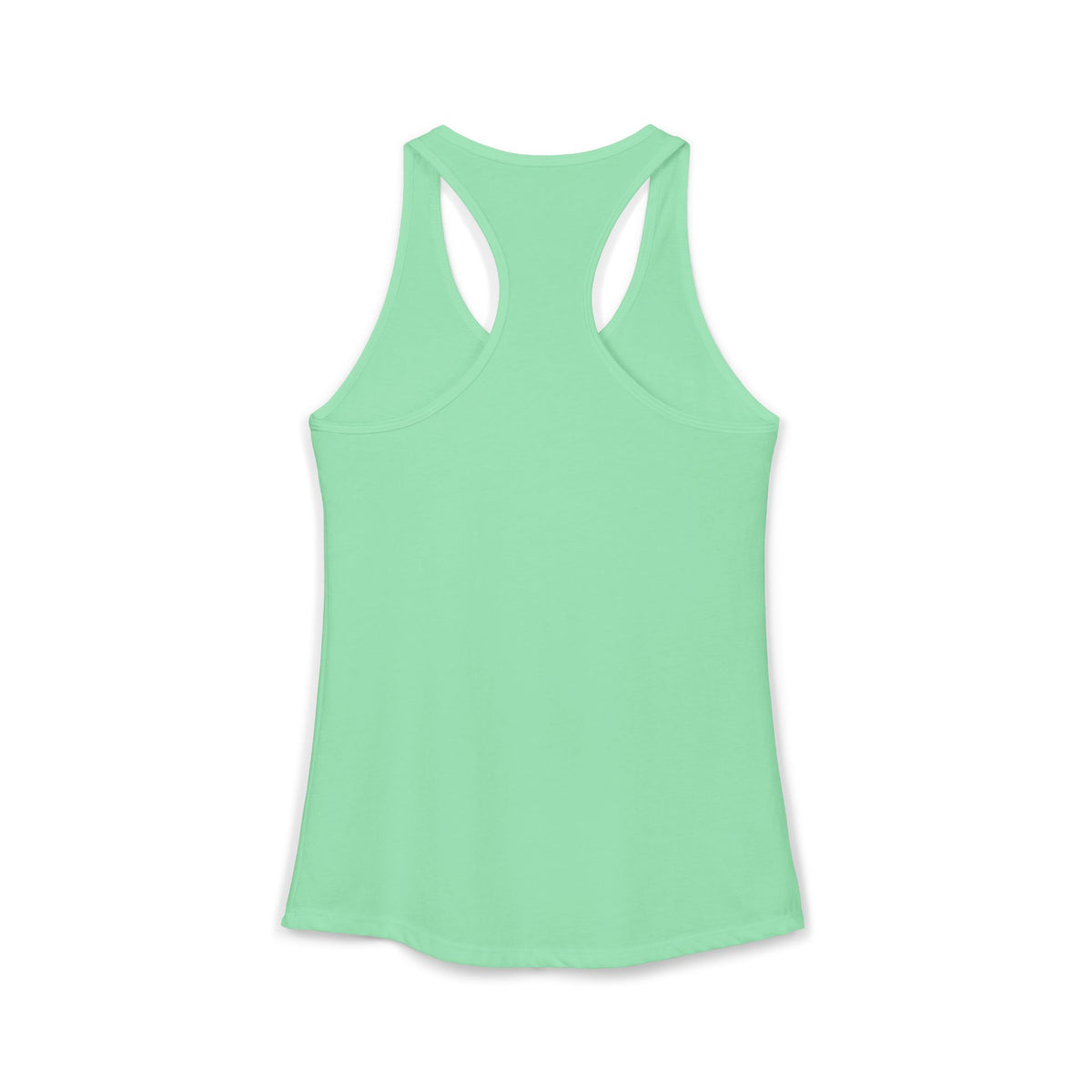 Women's Ideal Racerback Tank- Sun over Water "Lamb Lake" Script