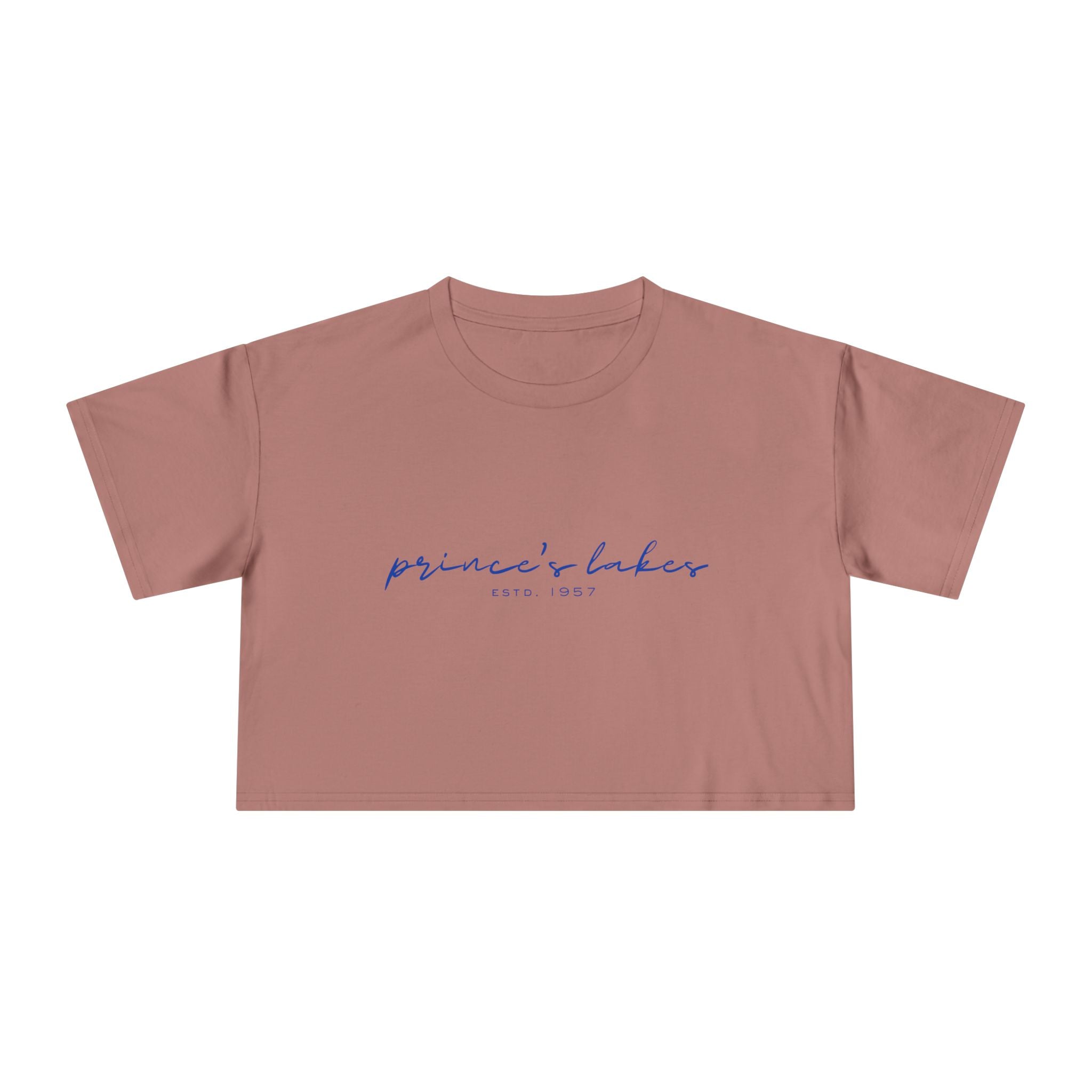 Script Logo Crop Tee — "princii baker est. 1997" Women's Casual Top