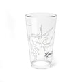 Mixing Glass — 16oz Lamb Lake Map Pint Glass