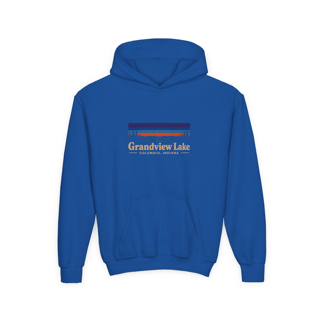 Youth Hoodie - Grandview Lake Sunset Logo