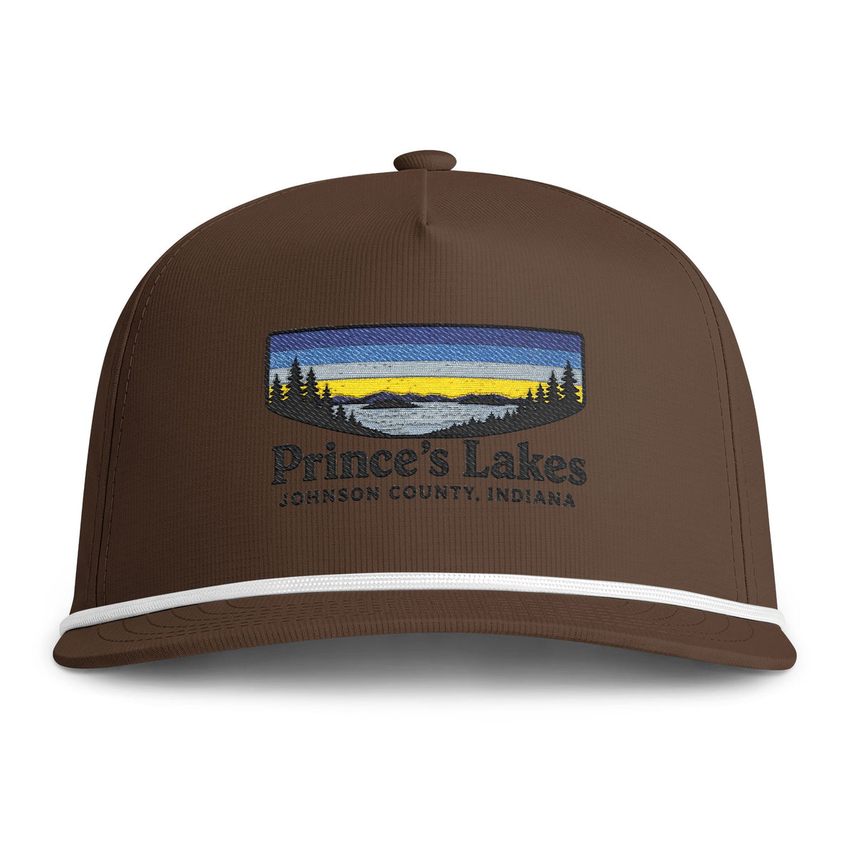 Prince's Lakes Sunset Rope Cap — Vintage Sunwashed Embroidered Baseball Hat